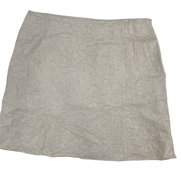 Coldwater Creek Womens Floral Embroidered A-Line Elastic Back Skirt PXL - Picture 8 of 13